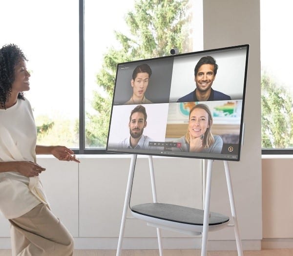 surface hub 2s connects in-office and remote teams