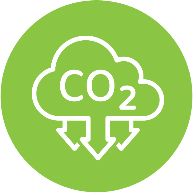 ESG Icon-green circle_Climate Impact-t Climate Impact icon