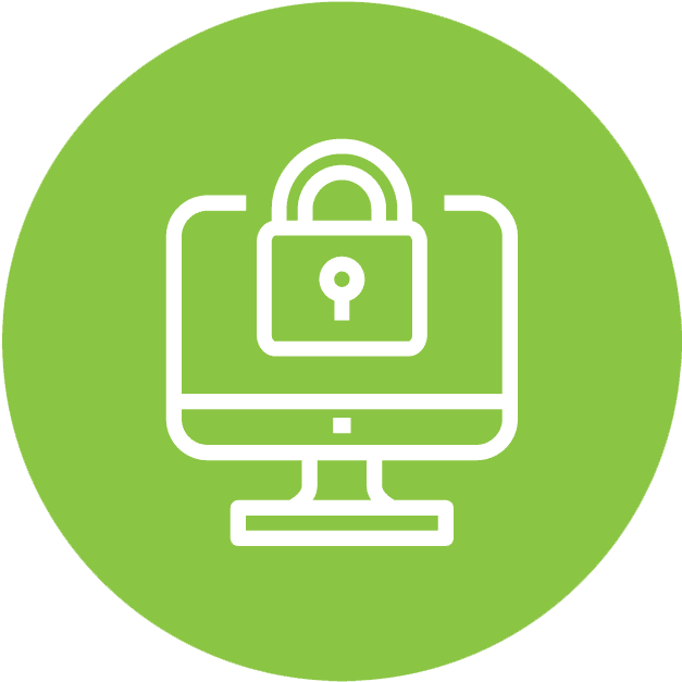 ESG Icon-green circle_Cybersecurity-t Cybersecurity icon